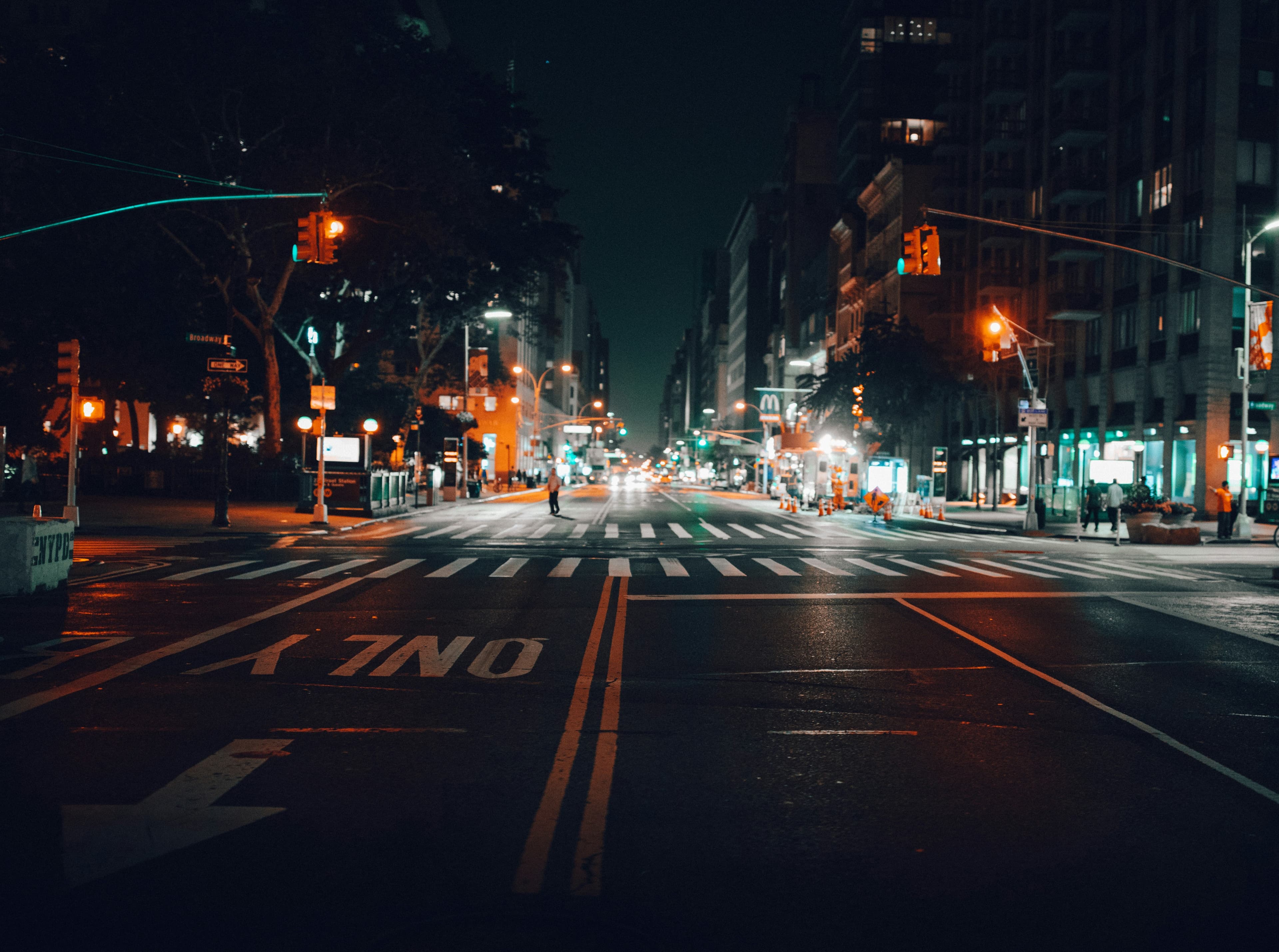 Lights on the street